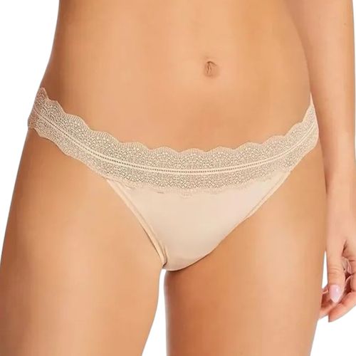 Bikini Calvin Klein beige de cintura corta para mujer