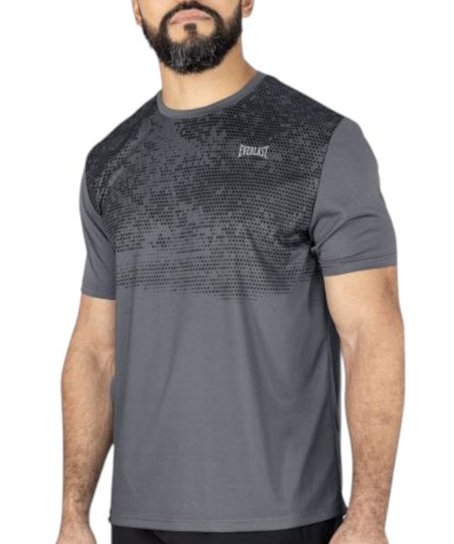 Camiseta deportiva Everlast net gris estampada para hombre