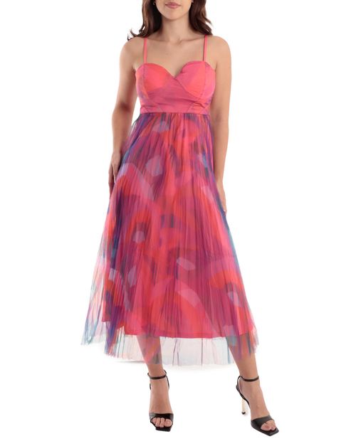 Vestido Unexpected midi estampado de tirantes para mujer