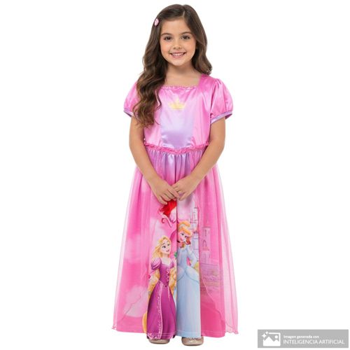 Camisón rosado de princesas de Disney para niña