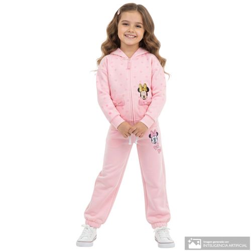 Sudadera rosada con Minnie Mouse para niña