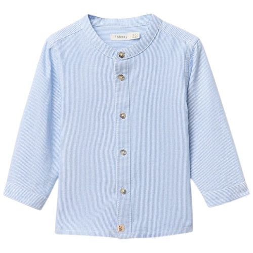 Camisa oxford celeste rayas para bebe niño