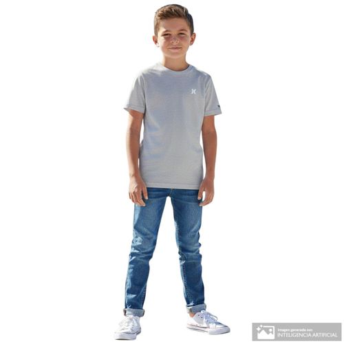 Camiseta gris Hurley para niño