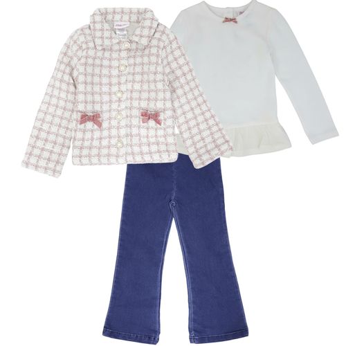 Set 3 piezas multicolor texturizado para niña