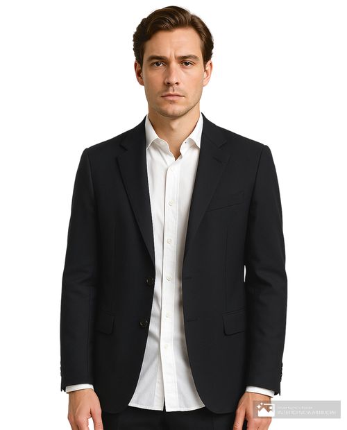 Blazer Unexpected slim fit negro sólido para hombre