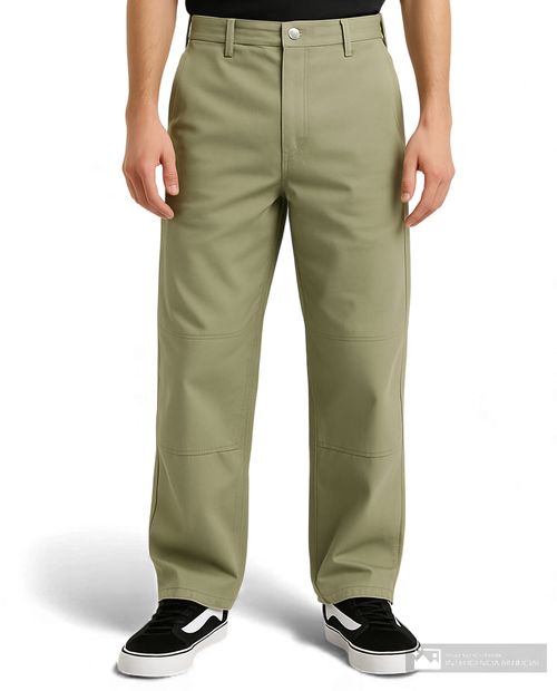Pantalón carpenter Orange verde sage sólido para hombre