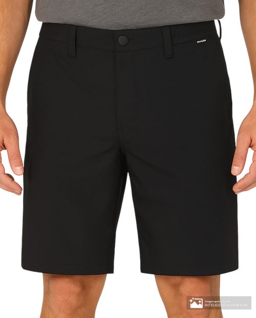 Short Hurley slim fit negro sólido para hombre