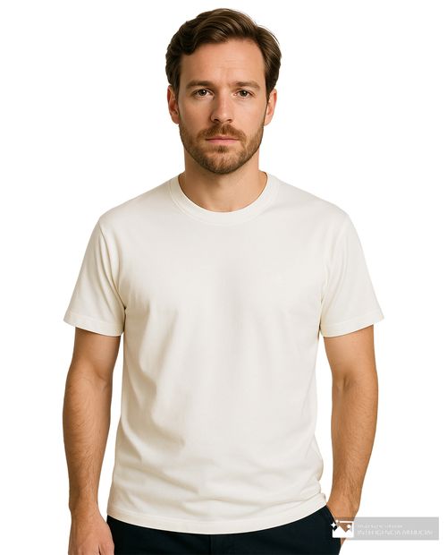 Camiseta básica Oscar de la Renta ivory sólida para hombre