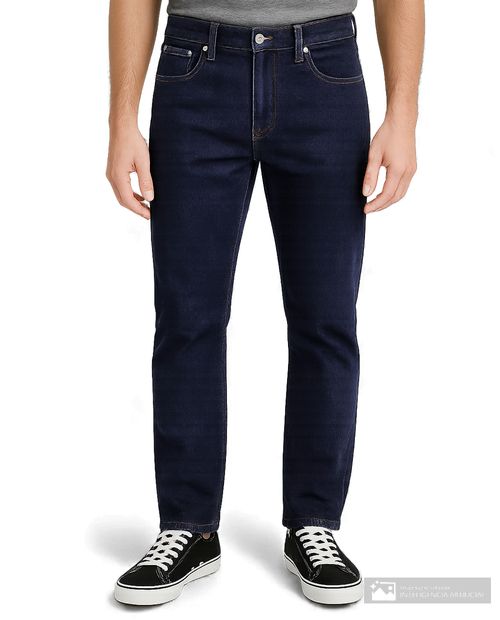 Jeans Oscar de la Renta straight fit azul denim para hombre