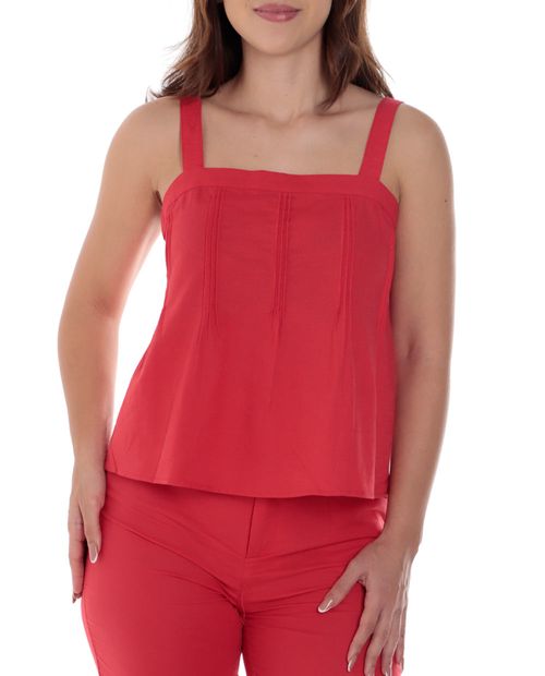 Blusa Unexpected casual roja de tirantes para mujer
