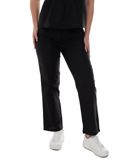 Pantalón Unexpected straight negro de cintura alta para mujer