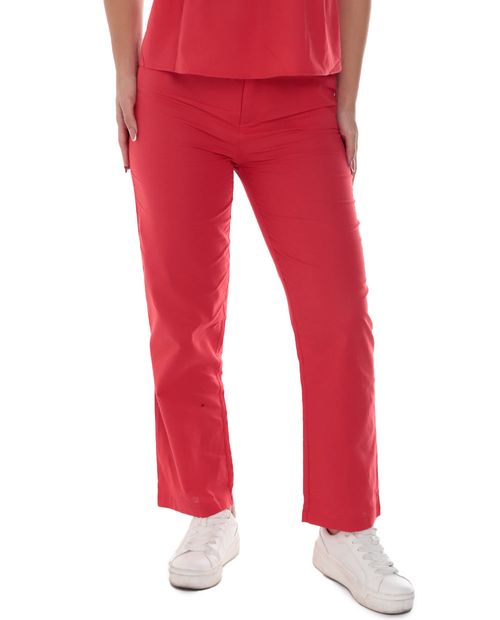 Pantalón Unexpected straight rojo de cintura alta para mujer