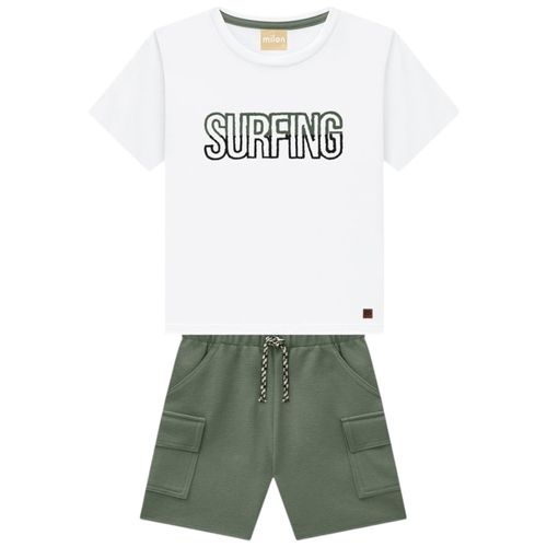 Conjunto de 2 piezas bicolor estampado para niño