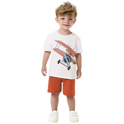 Conjunto de 2 piezas bicolor estampado para niño