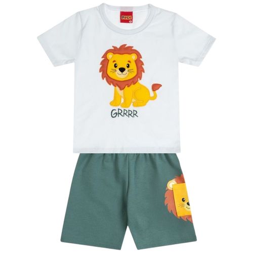 Conjunto de 2 piezas bicolor estampado para niño