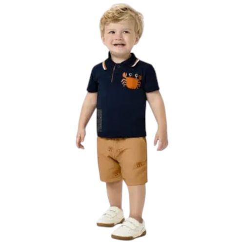 Conjunto de 2 piezas bicolor estampado para niño