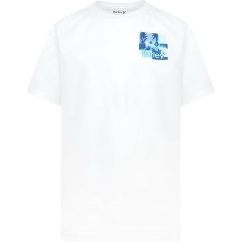 Camiseta blanca con estampado de la marca para niño