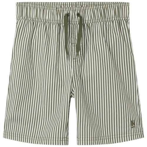 Calzoneta de baño rayado verde para niño