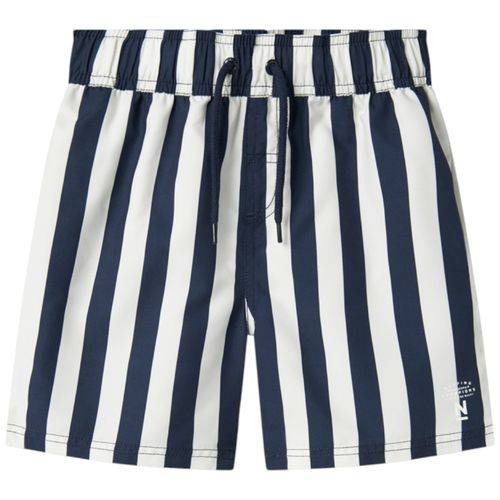 Calzoneta de baño azul rayado para niño