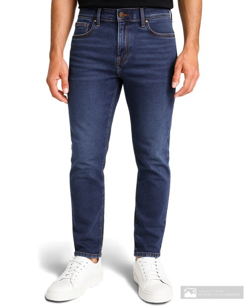Vaqueros de mezclilla azul medio de corte slim de Pepe Revolution para hombre