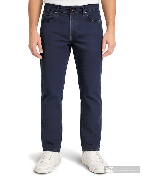 Jeans Oscar de la Renta straight fit azul medio denim para hombre