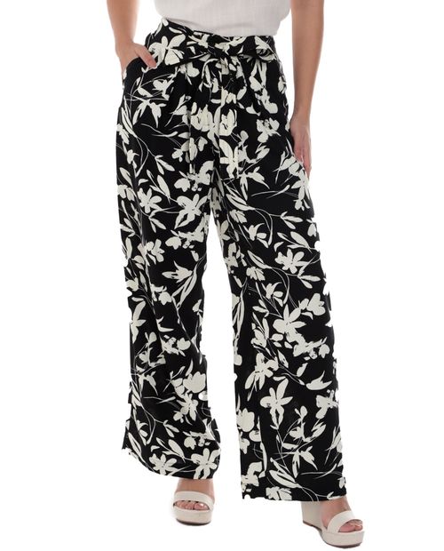 Pantalón Sabrina wide leg estampada de cintura alta para mujer