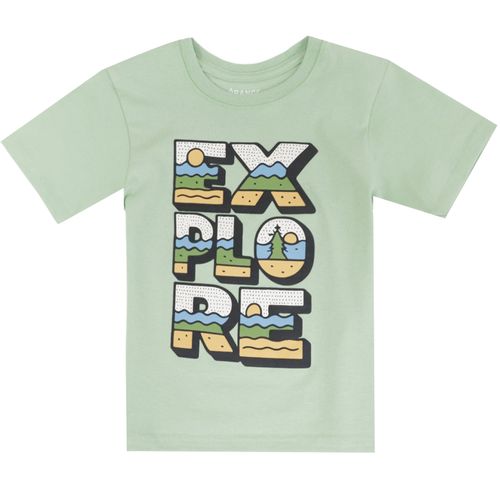Camiseta verde estampada para niño