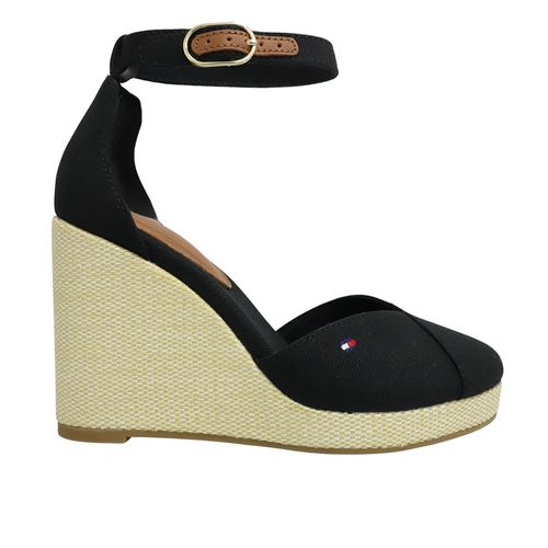 Sandalia alpargata casual Tommy Hilfiger color negro para mujer