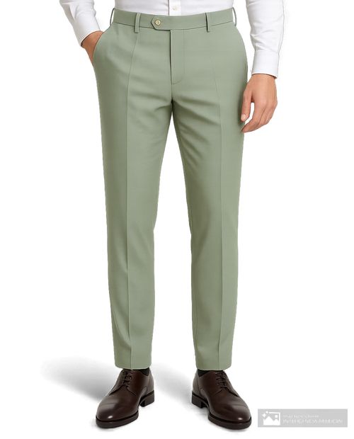 Pantalón formal PuroEGO slim fit verde claro heather para hombre
