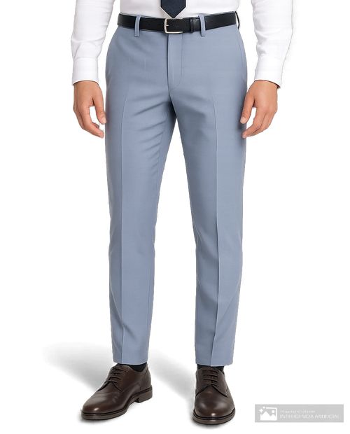 Pantalón formal PuroEGO slim fit celeste heather para hombre