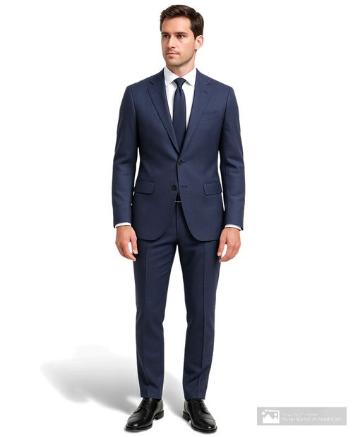 Traje PuroEGO slim fit azul navy heather para hombre