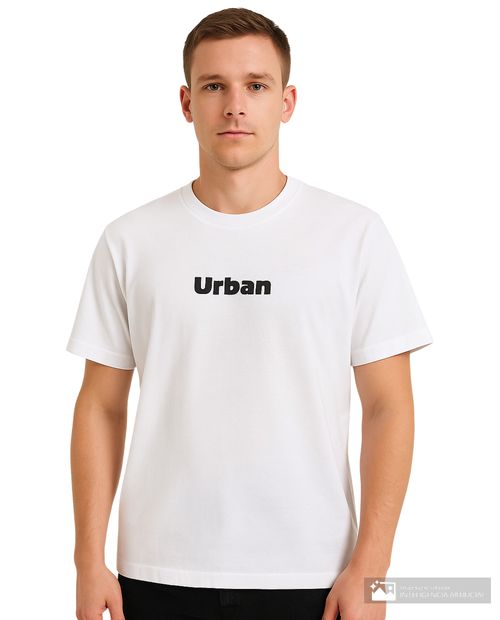 Camiseta Unexpected blanca con estampado "Urban" para hombre