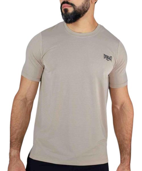 Camiseta deportiva Everlast beige sólida para hombre