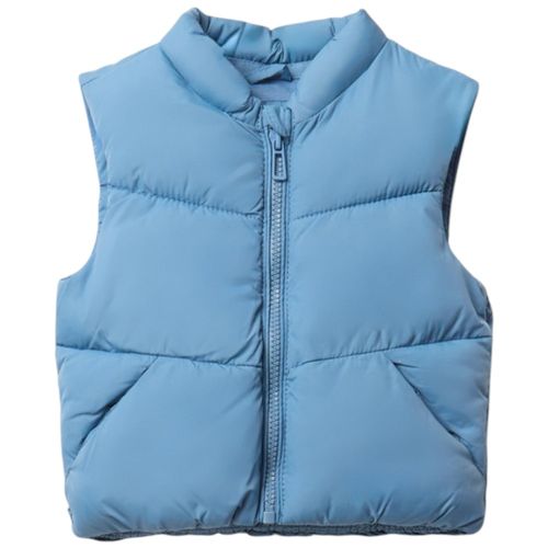 Chaleco acolchado celeste sólido para bebé niño