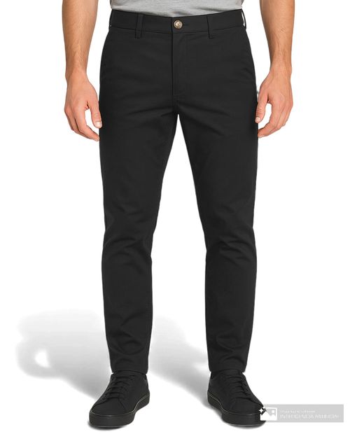 Pantalón casual Carven modern fit negro sólido para hombre