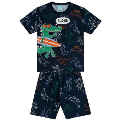 Pijama de 2 piezas multicolor estampado para niño