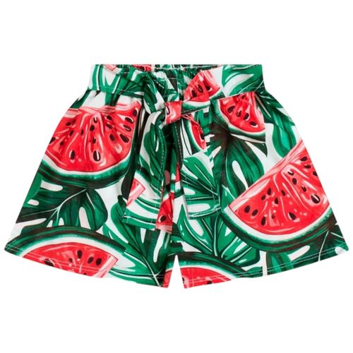 Short multicolor con estampado para niña