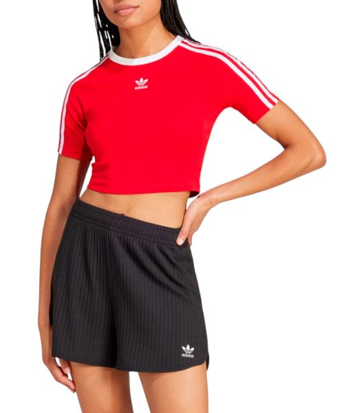 Camiseta deportiva Adidas originals roja para mujer