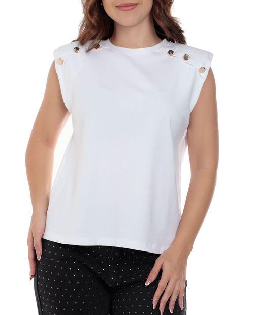 Camiseta Easy Wear blanca manga corta para mujer