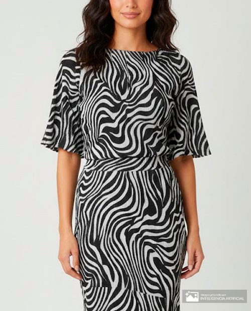 Blusa Marcella formal manga corta para mujer