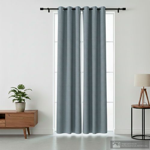 Cortina blackout con textura jacquard de poliéster 140x229 cm