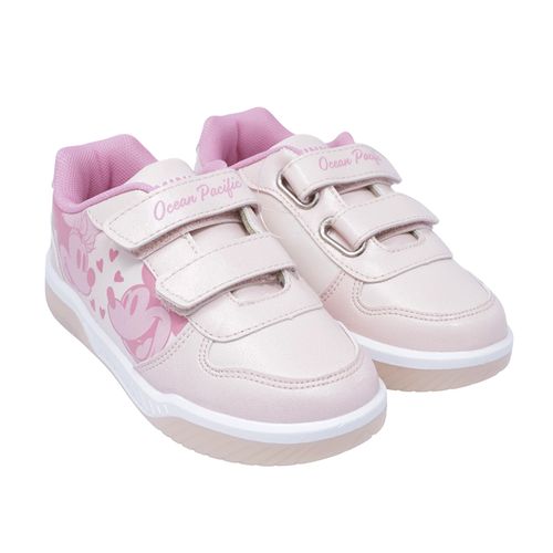 Zapato deportivo casual OP de Minnie Mouse rosa para bebé niña