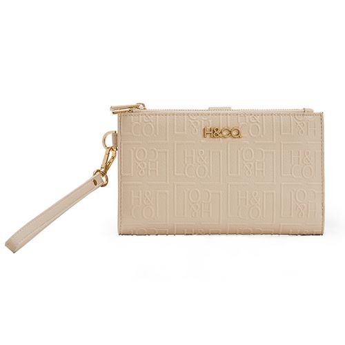 Billetera H&Co color beige para mujer