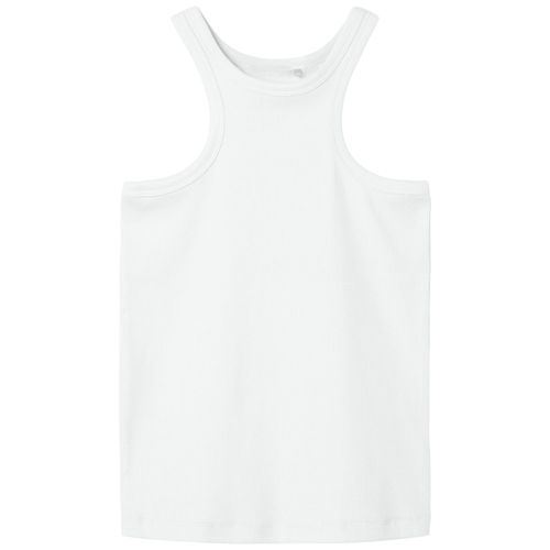 Blusa blanca tank top sin mangas para niña