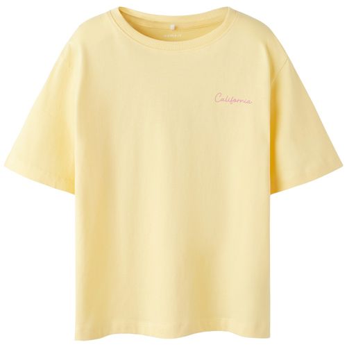 Camiseta amarilla estampada para niña