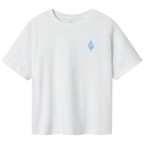 Camiseta blanca estampada para niña