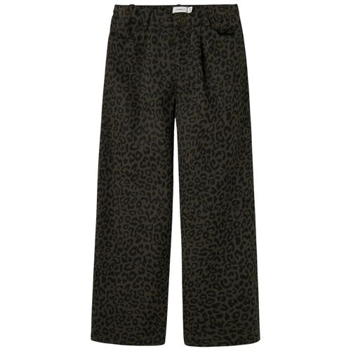 Jeans verde wide leg para niña