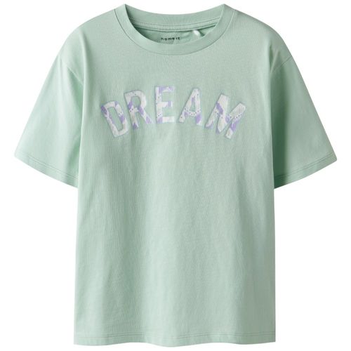 Camiseta verde estampada para niña