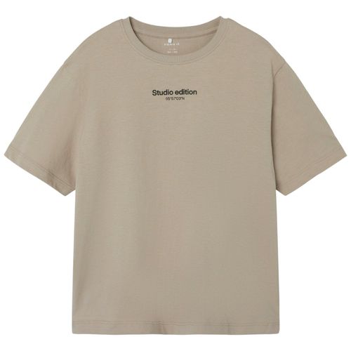 Camiseta beige estampada para niño