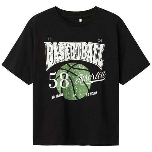 Camiseta negra estampada para niño